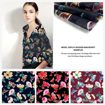 Flower Printed Chiffon/ Tencel Fabric for Fashionable Garments